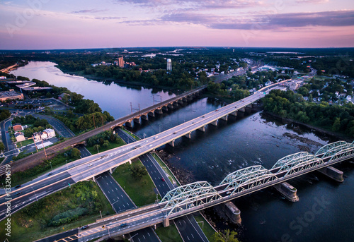 Aerial Bridges Connecting NJ to PA photo