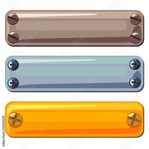 Metal banners with bolts