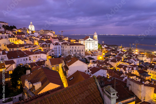 Cityscape of Lisbon, Portugal, seen from Portas do Sol