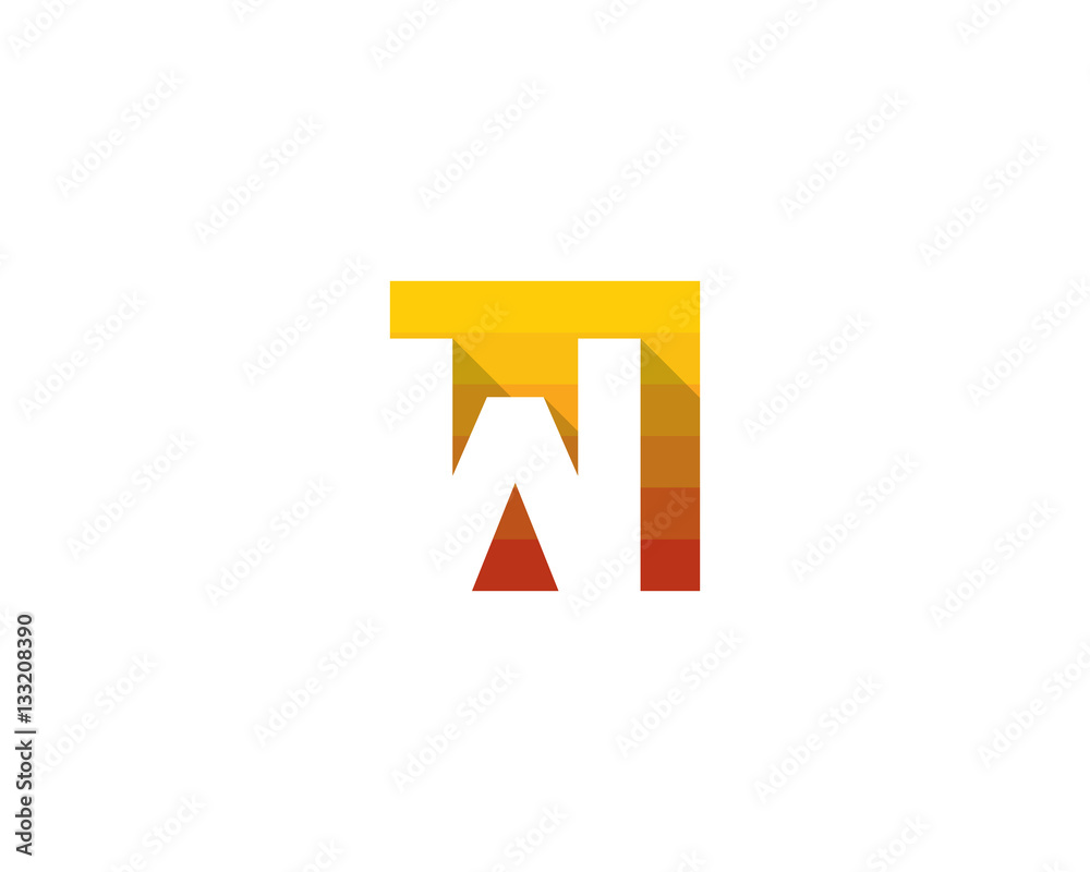 Initial Letter W Square Shadow Logo Design Element Initial Letter W Square Shadow Logo Design Element