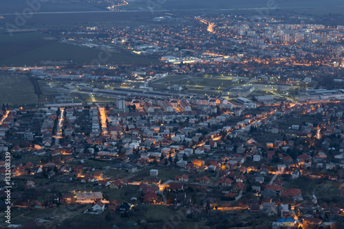 Twilight over the city  Nitra  Slovakia