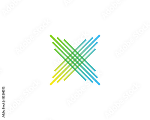 Fototapeta Naklejka Na Ścianę i Meble -  Initial Letter X Line Logo Design Element