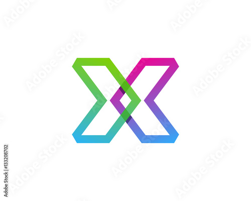 Initial Letter X Arrow Link Logo Design Element