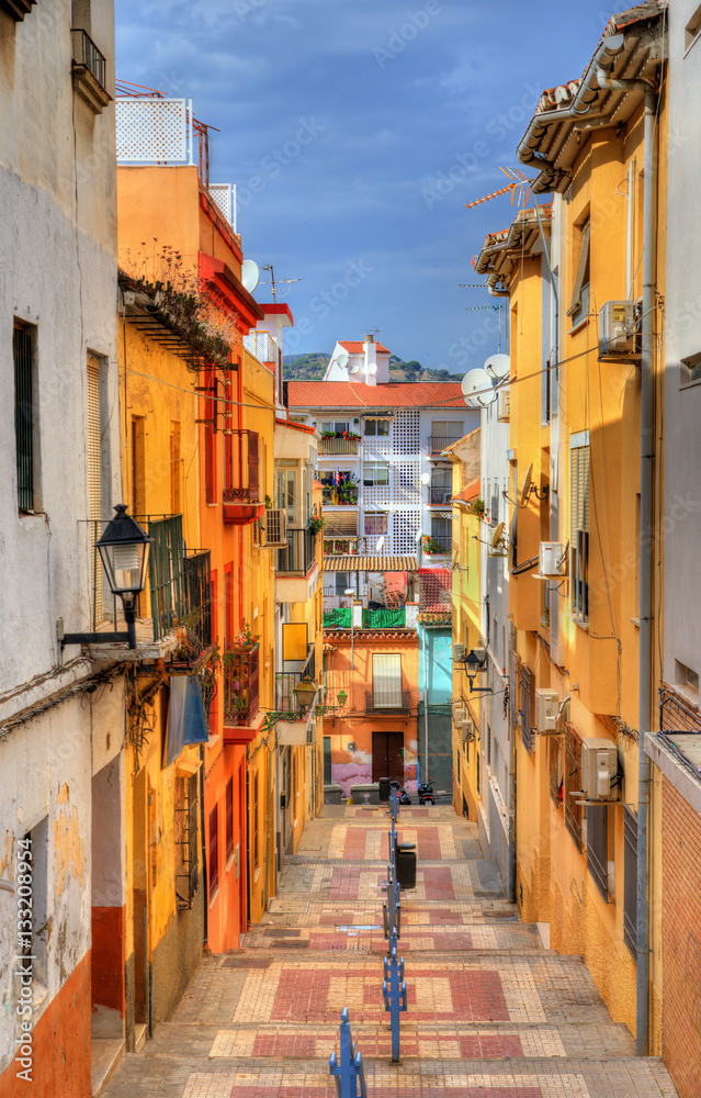 Street in historical center of Malaga - Spain
