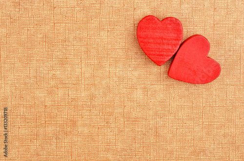 Heart on cardboard background