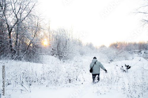 across winter river