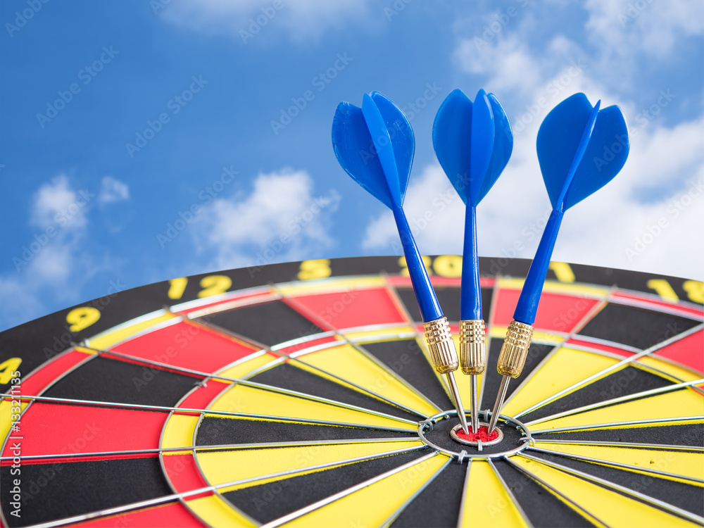 Dart arrow in the center of dart board 4 Dart arrow in the center of dart board 4