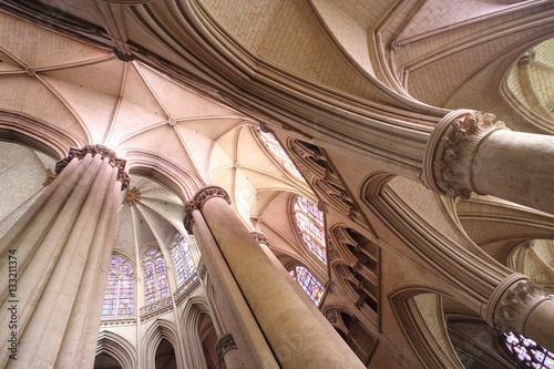 Fotografie Le Mans St-Julien cathedral choir and ambulatory vaults