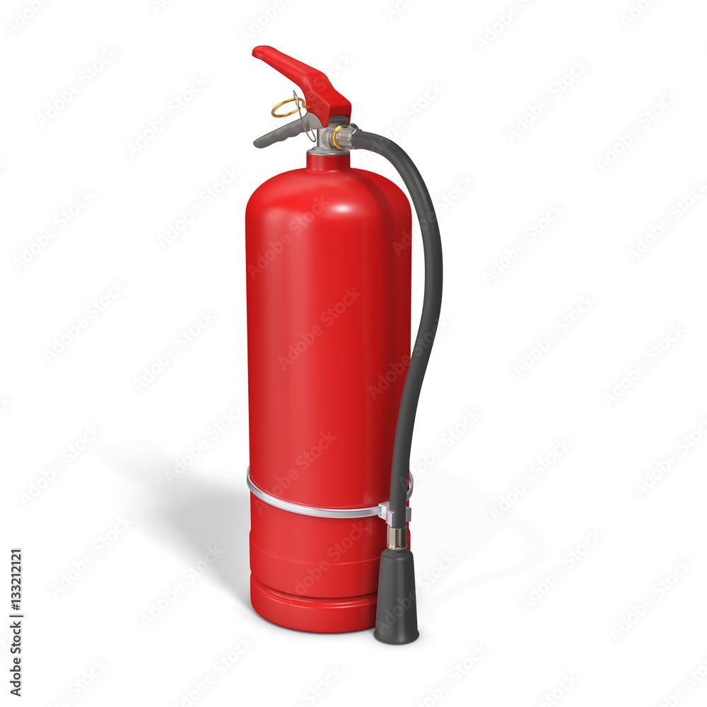 blank red fire extinguisher