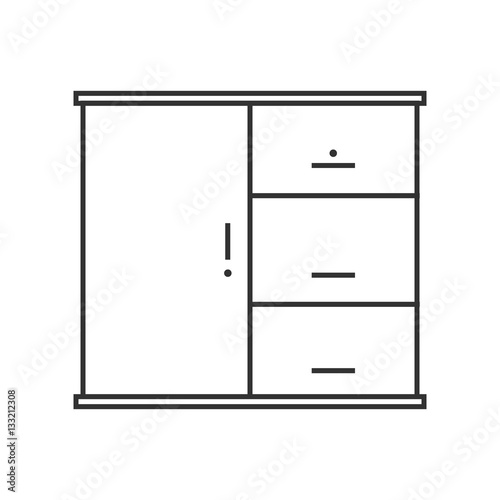 cupboard outline illustration