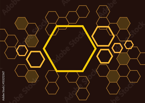 hexagon_bee_hive_in_brown