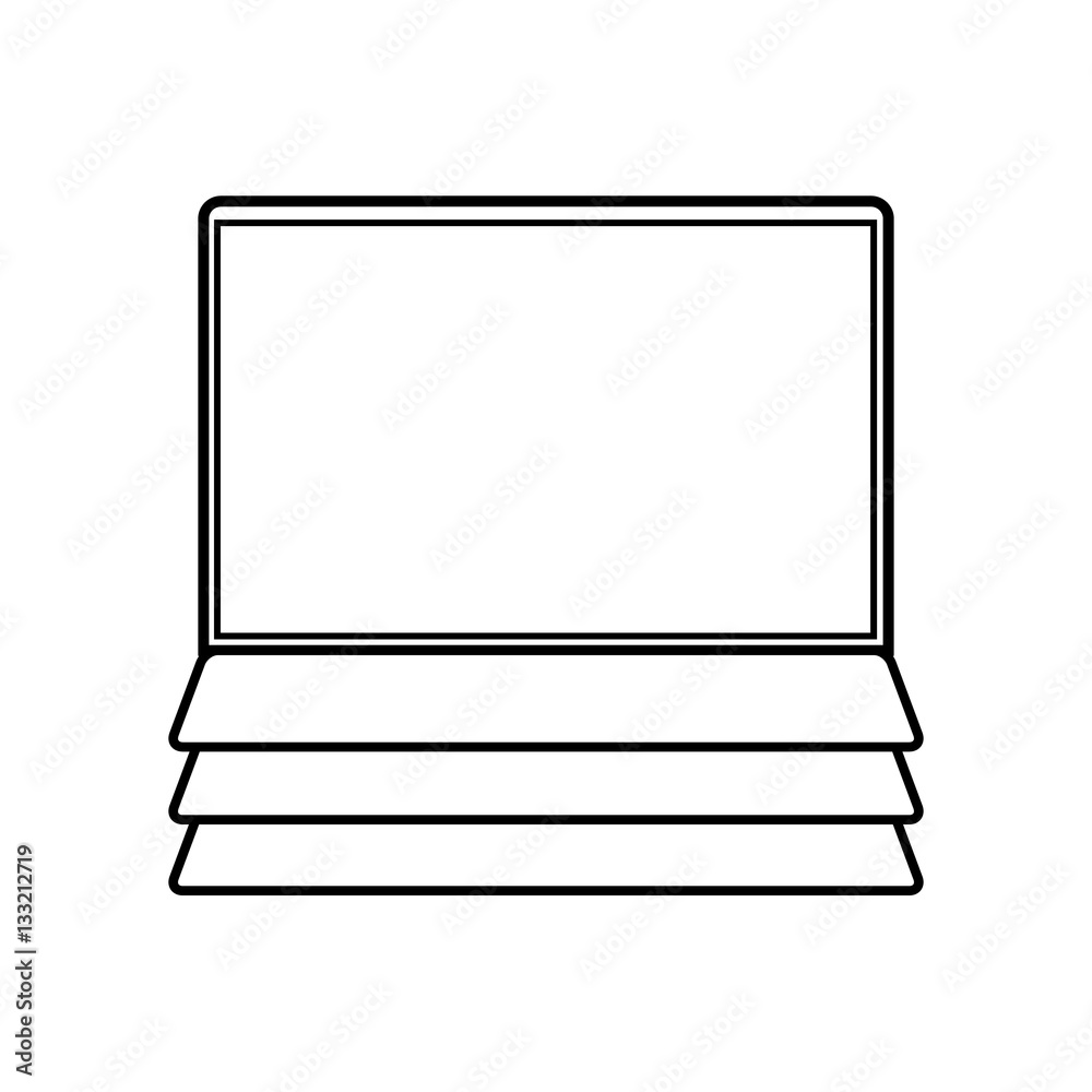 Laptop book illustration