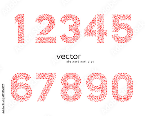 Vector abstract illustration of numbers.