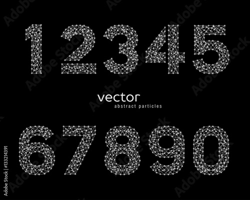 Vector abstract illustration of numbers.