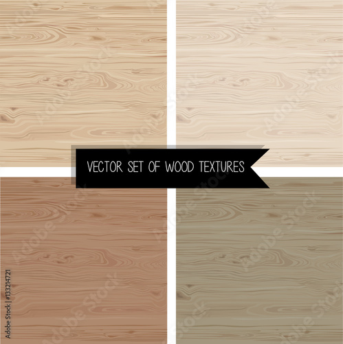 Set of wood textures isolated on white background. Beautiful template for your design. Hand drawn vector illustration. Nature texture.