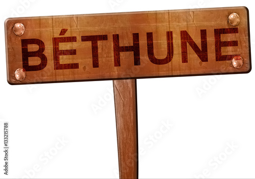 bethune road sign, 3D rendering photo