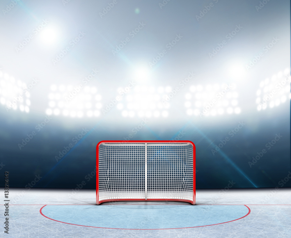 Fototapeta premium Ice Hockey Goals In Stadium