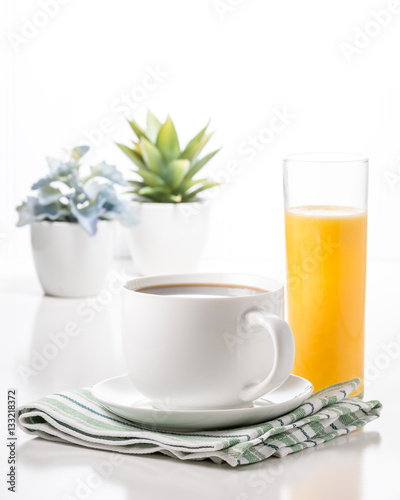 Fototapeta Naklejka Na Ścianę i Meble -  Coffee and Juice Portrait