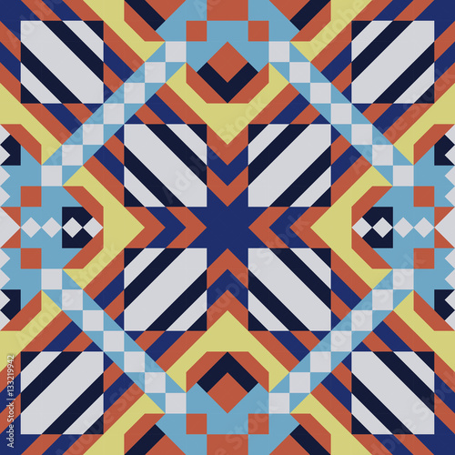 Mosaic seamless pattern. Vector illustration.