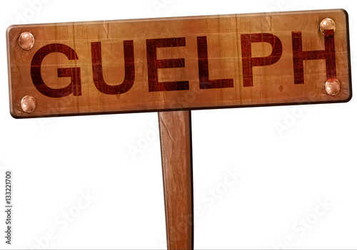 Guelph road sign, 3D rendering