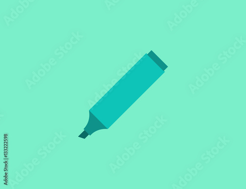 Vector flat colorful modern marker pen icon
