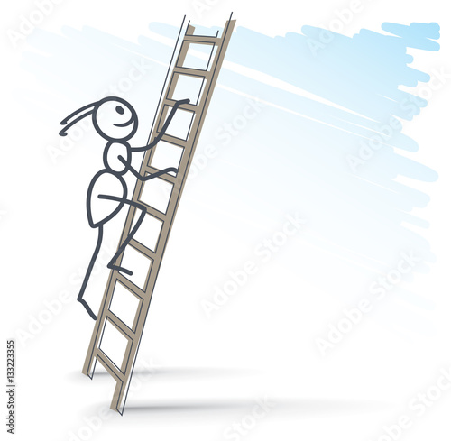 ant climbing on ladder