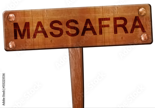Принти на полотні Massafra road sign, 3D rendering