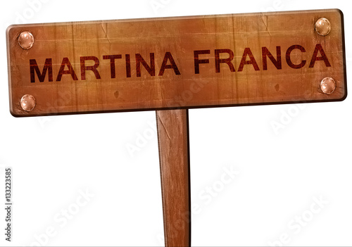 Martina franca road sign, 3D rendering