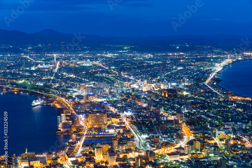 Hakodate City at night