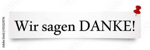 Papierstreifen - Wir sagen DANKE