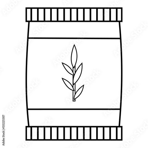 Plastic jar icon, outline style