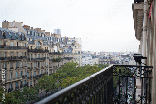 Photography Typical Paris Scenery From Parisian Apartment Balcony in the Summer