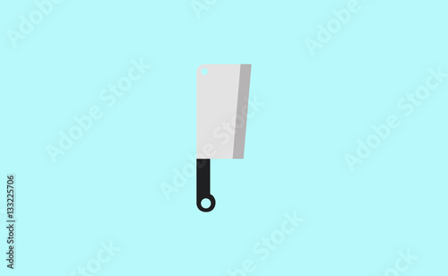 Vector colorful meat chopper axe icon