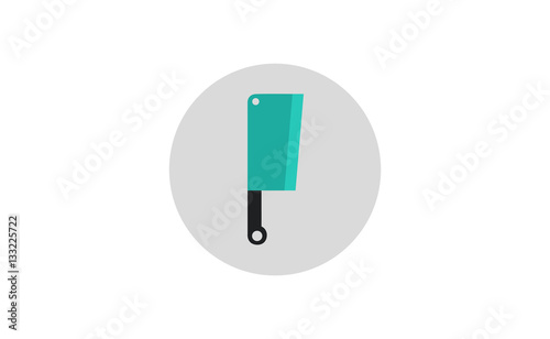 Vector flat meat chopper kitchen meat icon