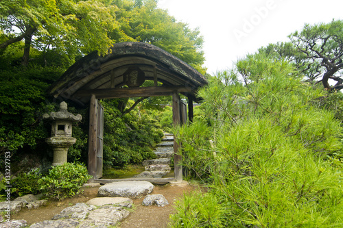 The garden of Okochi Santos in Arashiyama, Kyoto, Japan photo