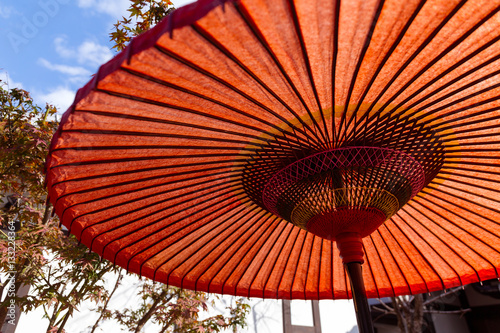 Japanese red umbrella