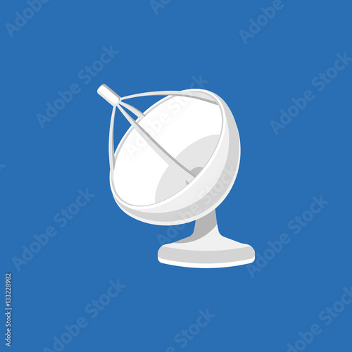 Satellite dish. Satellite GPS device Symbol. Antenna icon. Isolated vector illustration. photo