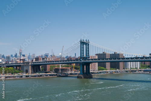 Manhattan bridge pylon close up