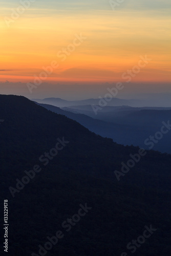 sunrise at the mountain in morning time