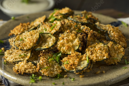 Homemade Breaded Baked Zucchini Chips