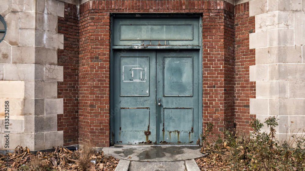 Naklejka premium Old Green Door