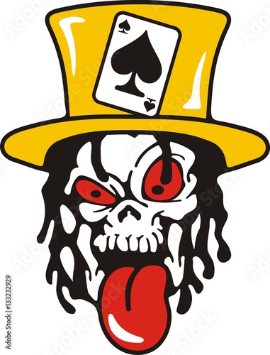 Skull Joker Card