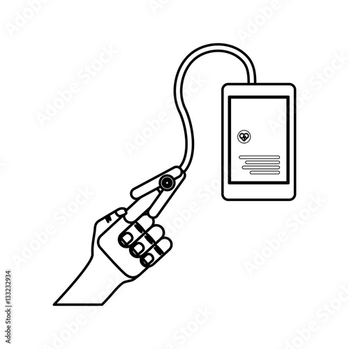 Medicine and technology icon vector illustration graphic design