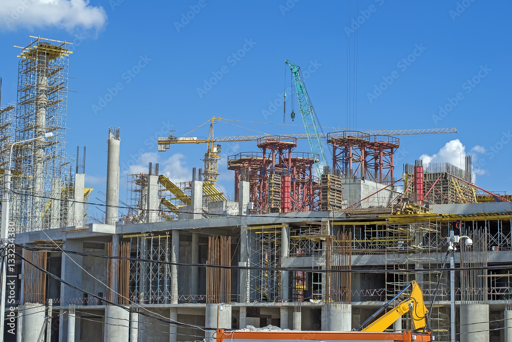 The construction of the stadium in Nizhny Novgorod for the FIFA world Cup 2018, Russia The construction of the stadium in Nizhny Novgorod for the FIFA world Cup 2018, Russia