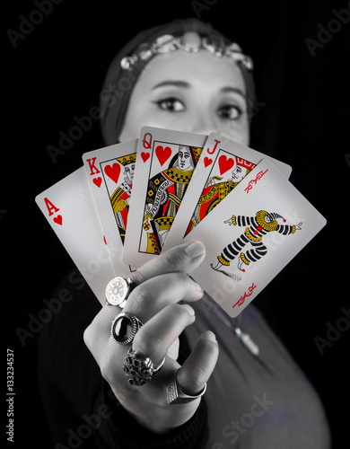 Lady of The Ring Holds All The Cards / Lady of the ring holds the game cards