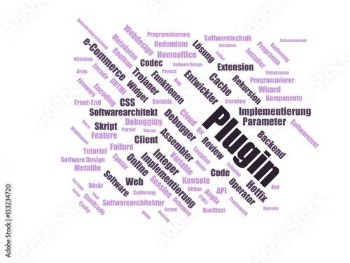 plugin - Wortwolke ( word cloud, wordcloud ) mit Begriffen aus dem Bereich Personalbeschaffung. photo