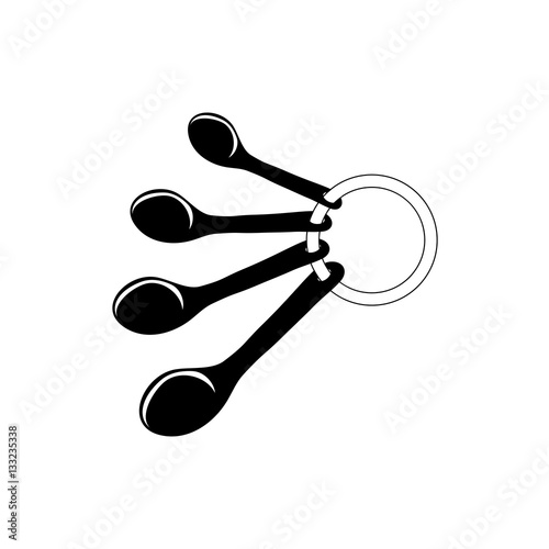 isolated measuring spoons icon vector illustration graphic design