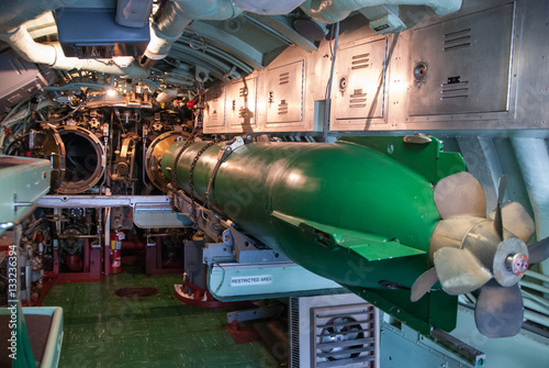 Εκτύπωση καμβά Vintage submarine torpedo room