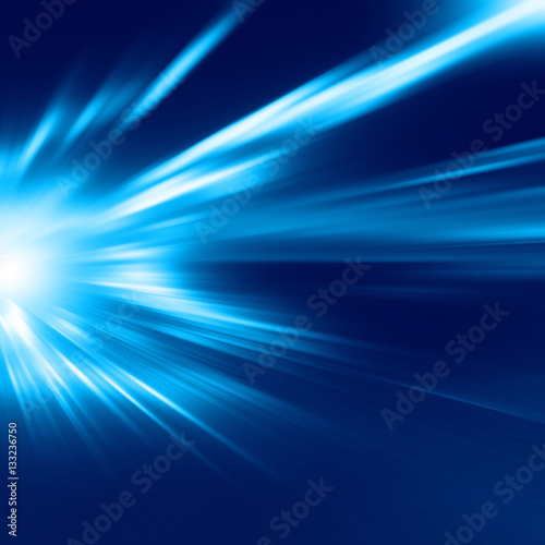 Abstract image of high speed on the road at night.