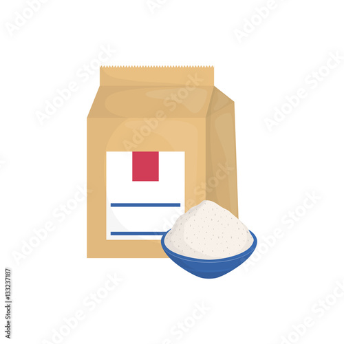 Baking powder bag icon vector illustration graphic design